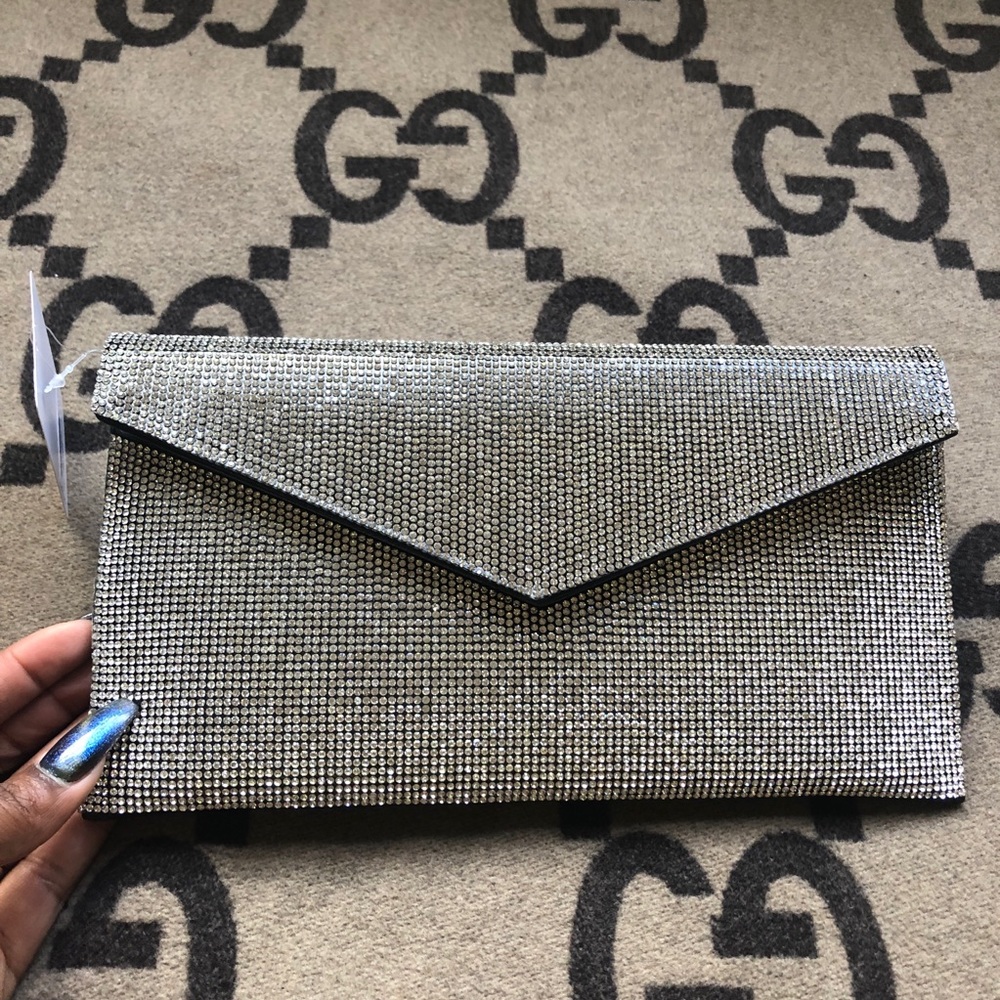 Black Rhinestone Clutch - Picture 7 of 8